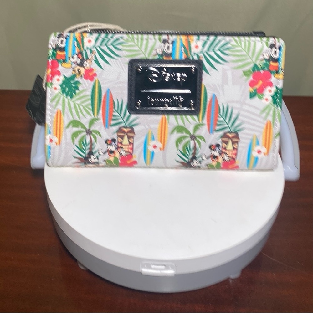 Loungefly x Disney Tropical Mickey/Minnie Mouse AOP Wallet New Other